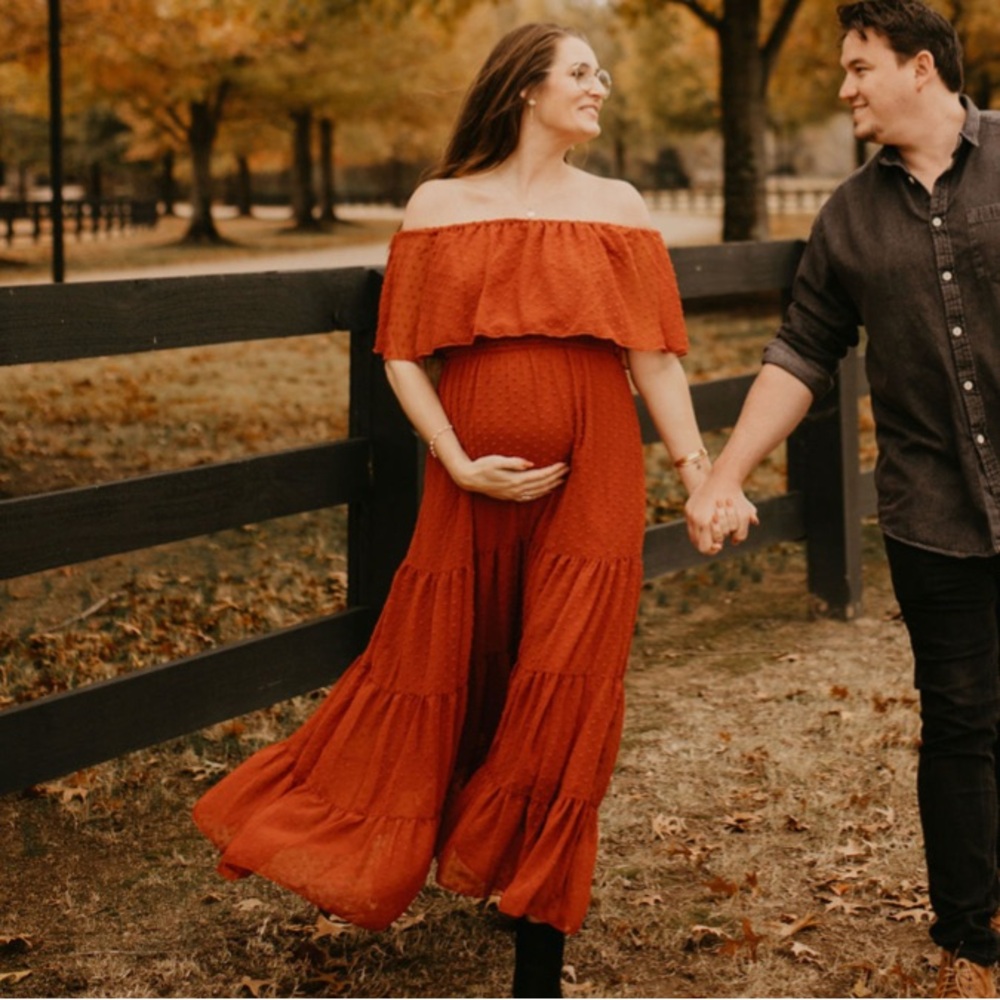 Orange Ruffled Dress